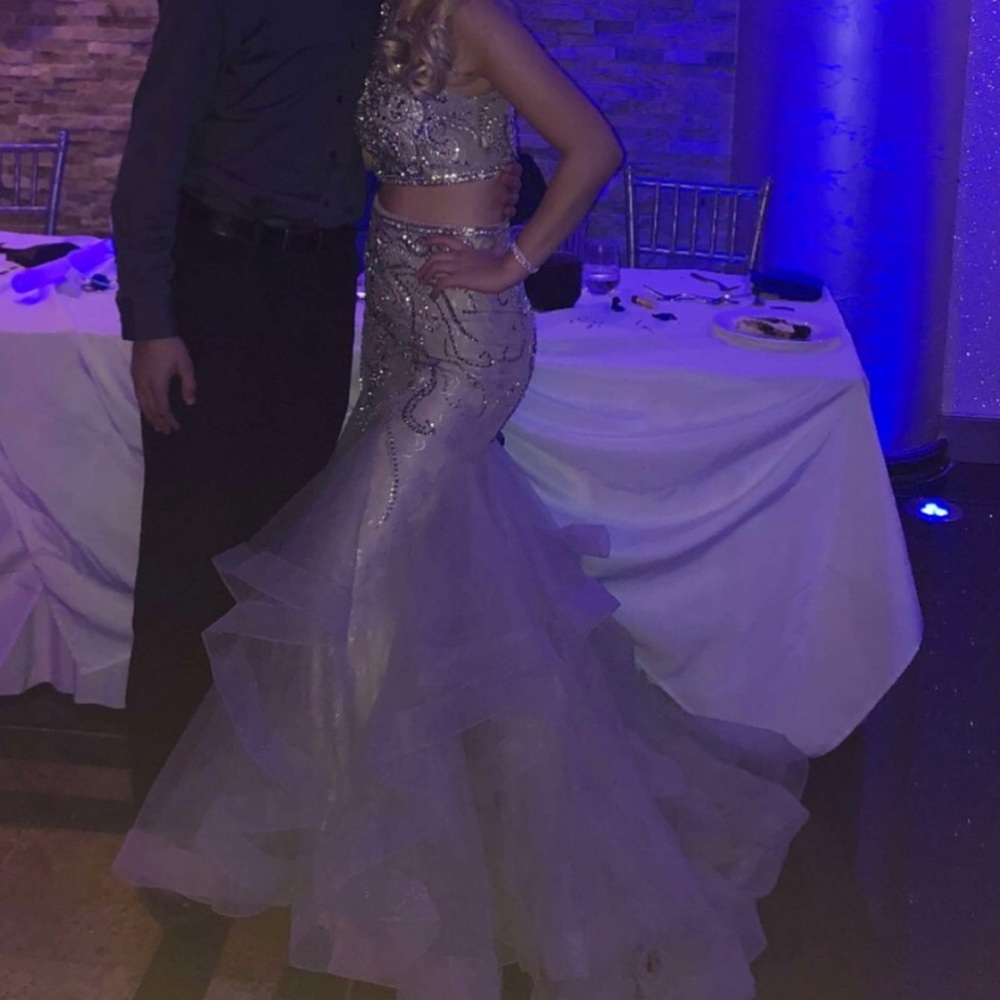 Two piece prom dress
